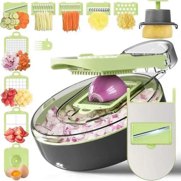 High Quality 13 in 1 Vegetable Chopper Cutter 13 in 1  Slicer Dicer Pro Onion - Picture 1 of 10